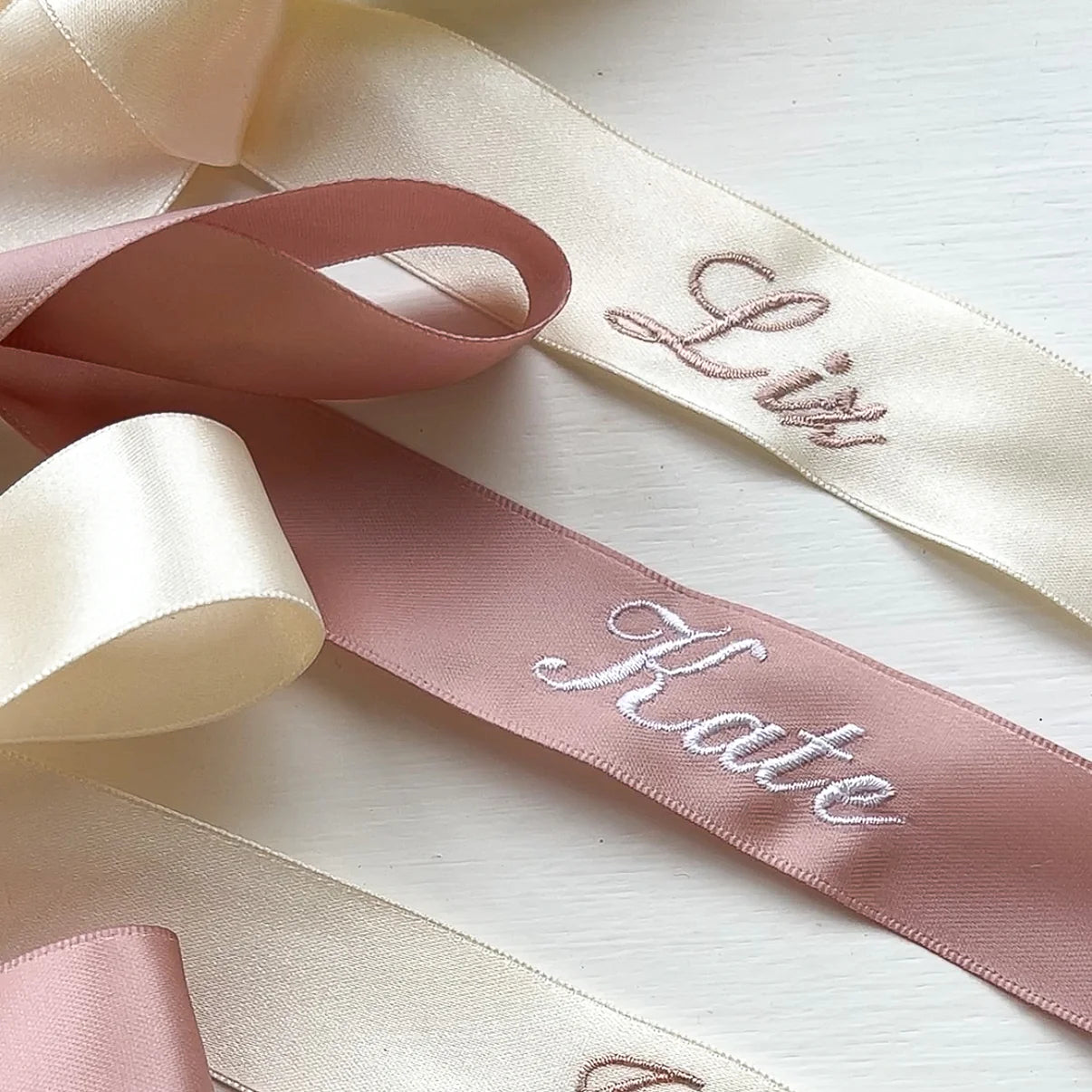 Bespoke satin ribbons