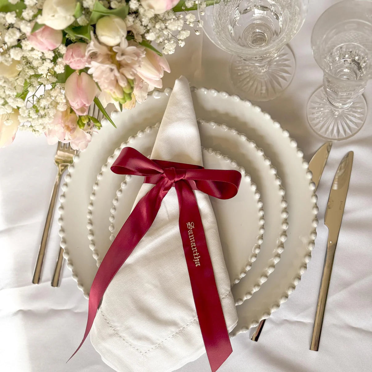 White label satin ribbons